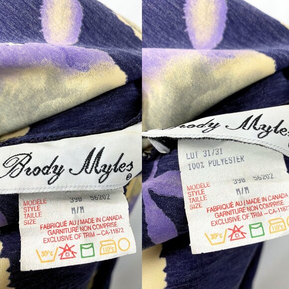 Vintage 90s moody soft grunge whimsigoth indigo watercolour floral maxi skirt - Picture 4 of 6